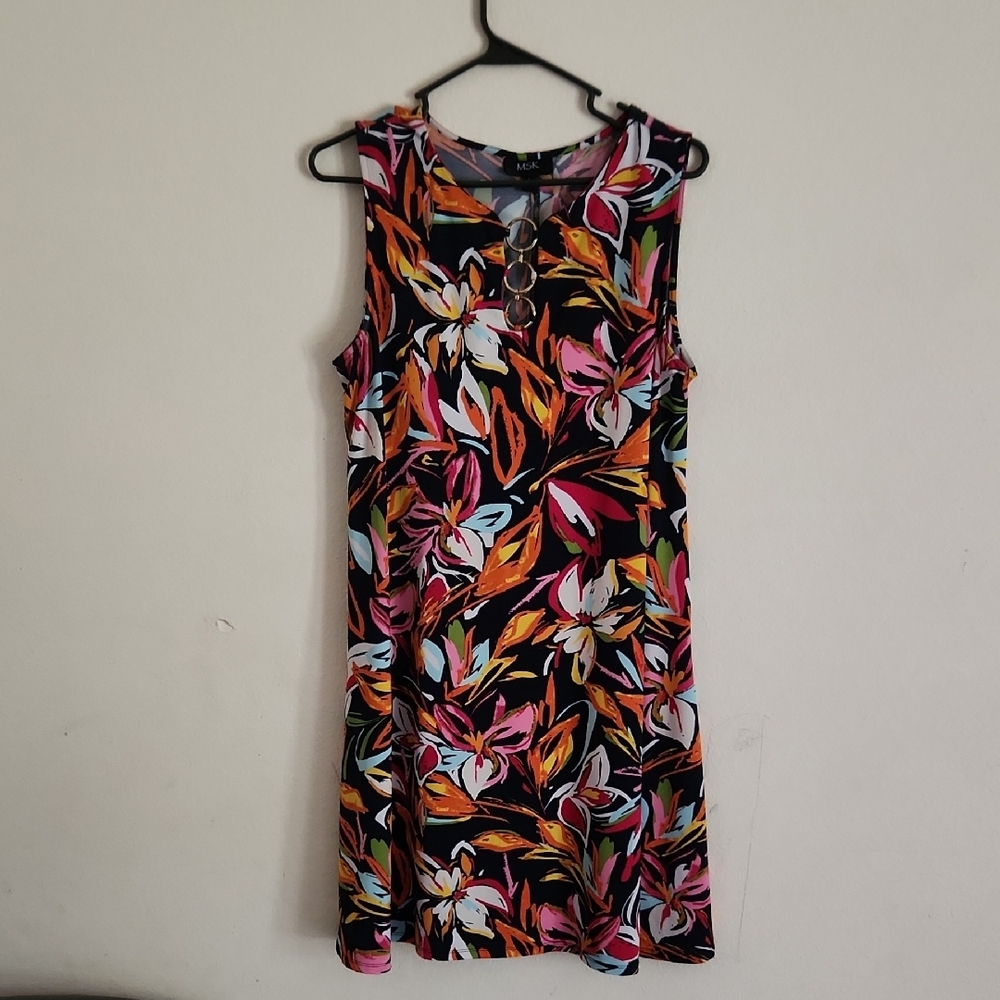 Floral Sleeveless Dress - Multicolor